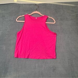 Classic Sleeveless Tank Top in Hot Pink